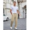 COOFANDY Mens Casual Sweatpants Open Bottom Lounge Pants Lightweight Baggy Workout Yoga Track Pants(Khaki)