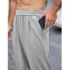 COOFANDY Mens Casual Sweatpants Open Bottom Lounge Pants Lightweight Baggy Workout Yoga Track Pants(Light Grey)