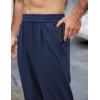 COOFANDY Mens Casual Sweatpants Open Bottom Lounge Pants Lightweight Baggy Workout Yoga Track Pants(Navy Blue)