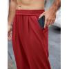 COOFANDY Mens Casual Sweatpants Open Bottom Lounge Pants Lightweight Baggy Workout Yoga Track Pants(Red)