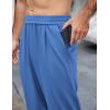 COOFANDY Mens Casual Sweatpants Open Bottom Lounge Pants Lightweight Baggy Workout Yoga Track Pants(Royal Blue)