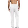 COOFANDY Mens Casual Sweatpants Open Bottom Lounge Pants Lightweight Baggy Workout Yoga Track Pants(White)