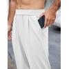 COOFANDY Mens Casual Sweatpants Open Bottom Lounge Pants Lightweight Baggy Workout Yoga Track Pants(White)