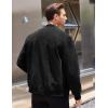 COOFANDY Men’s Casual Varsity Jacket Vintage Lightweight Suede Bomber Jackets(Black)