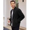COOFANDY Men’s Casual Varsity Jacket Vintage Lightweight Suede Bomber Jackets(Black)