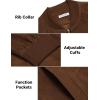 COOFANDY Men’s Casual Varsity Jacket Vintage Lightweight Suede Bomber Jackets(Brown)