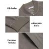COOFANDY Men’s Casual Varsity Jacket Vintage Lightweight Suede Bomber Jackets(Grey)