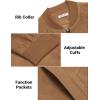 COOFANDY Men’s Casual Varsity Jacket Vintage Lightweight Suede Bomber Jackets(Light Tan)