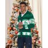 COOFANDY Men’s Christmas Cardigans Ugly Xmas Sweaters Reindeer Snowflake Shawl Collar Knitted Cardigan Sweater(A – Green – C)