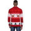 COOFANDY Men’s Christmas Cardigans Ugly Xmas Sweaters Reindeer Snowflake Shawl Collar Knitted Cardigan Sweater(A – Red – C)