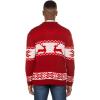 COOFANDY Men’s Christmas Cardigans Ugly Xmas Sweaters Reindeer Snowflake Shawl Collar Knitted Cardigan Sweater(A – Red – a)