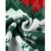 COOFANDY Men’s Christmas Cardigans Ugly Xmas Sweaters Reindeer Snowflake Shawl Collar Knitted Cardigan Sweater(Checkered Christmas Tree)