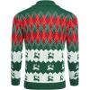 COOFANDY Men’s Christmas Cardigans Ugly Xmas Sweaters Reindeer Snowflake Shawl Collar Knitted Cardigan Sweater(Checkered Christmas Tree)