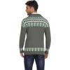 COOFANDY Men’s Christmas Cardigans Ugly Xmas Sweaters Reindeer Snowflake Shawl Collar Knitted Cardigan Sweater(Gray-green-white)