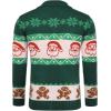 COOFANDY Men’s Christmas Cardigans Ugly Xmas Sweaters Reindeer Snowflake Shawl Collar Knitted Cardigan Sweater(Green Santa Claus)