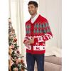 COOFANDY Men’s Christmas Cardigans Ugly Xmas Sweaters Reindeer Snowflake Shawl Collar Knitted Cardigan Sweater(Red Elk Green White)