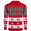 COOFANDY Men’s Christmas Cardigans Ugly Xmas Sweaters Reindeer Snowflake Shawl Collar Knitted Cardigan Sweater(Red Elk Green White)