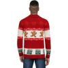 COOFANDY Men’s Christmas Cardigans Ugly Xmas Sweaters Reindeer Snowflake Shawl Collar Knitted Cardigan Sweater(Red Gingerbread)