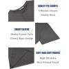 COOFANDY Mens Cotton Henley T-Shirts Short Sleeve Button Casual Basic Tees Work Shirts with Split Side(A-dark Grey)