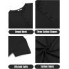 COOFANDY Mens Cotton Henley T-Shirts Short Sleeve Button Casual Basic Tees Work Shirts with Split Side(All Black)