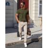 COOFANDY Mens Cotton Henley T-Shirts Short Sleeve Button Casual Basic Tees Work Shirts with Split Side(Army Green)