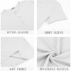COOFANDY Mens Cotton Henley T-Shirts Short Sleeve Button Casual Basic Tees Work Shirts with Split Side(White)