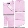 COOFANDY Men’s Cotton Linen Henley T-Shirt Long Sleeve Hippie Casual Beach T-Shirts(Pink)