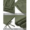 COOFANDY Men’s Cotton Linen Pants Casual Harem Pants Elastic Waist Beach Boho Yoga Trousers(Army Green)