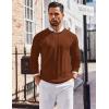 COOFANDY Men’s Crew Neck Sweater Long Sleeve Ribbed Knit Dress Sweaters Casual Slim Fit Pullover(Caramel)