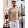 COOFANDY Men’s Crew Neck Sweater Long Sleeve Ribbed Knit Dress Sweaters Casual Slim Fit Pullover(Khaki)