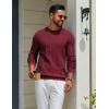 COOFANDY Men’s Crew Neck Sweater Long Sleeve Ribbed Knit Dress Sweaters Casual Slim Fit Pullover(Wine Red)