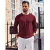 COOFANDY Men’s Crew Neck Sweater Long Sleeve Ribbed Knit Dress Sweaters Casual Slim Fit Pullover(Wine Red)