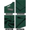 COOFANDY Men’s Crew Neck Sweater Slim Fit Lightweight Sweatshirts Knitted Pullover for Casual Or Dressy Wear(A-dark Green)