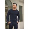 COOFANDY Men’s Crew Neck Sweater Slim Fit Lightweight Sweatshirts Knitted Pullover for Casual Or Dressy Wear(A-navy Blue)