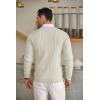 COOFANDY Men’s Crew Neck Sweater Slim Fit Lightweight Sweatshirts Knitted Pullover for Casual Or Dressy Wear(A-white)