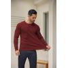 COOFANDY Men’s Crew Neck Sweater Slim Fit Lightweight Sweatshirts Knitted Pullover for Casual Or Dressy Wear(A-wine Red)