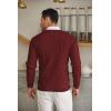 COOFANDY Men’s Crew Neck Sweater Slim Fit Lightweight Sweatshirts Knitted Pullover for Casual Or Dressy Wear(A-wine Red)