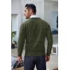 COOFANDY Men’s Crew Neck Sweater Slim Fit Lightweight Sweatshirts Knitted Pullover for Casual Or Dressy Wear(Green/Black (Two-tone Colors))