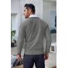COOFANDY Men’s Crew Neck Sweater Slim Fit Lightweight Sweatshirts Knitted Pullover for Casual Or Dressy Wear(Grey)