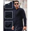 COOFANDY Men’s Crew Neck Sweater Slim Fit Lightweight Sweatshirts Knitted Pullover for Casual Or Dressy Wear(Navy Blue)