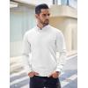 COOFANDY Men’s Crew Neck Sweater Slim Fit Lightweight Sweatshirts Knitted Pullover for Casual Or Dressy Wear(White)