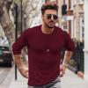 COOFANDY Men’s Crew Neck Sweater Slim Fit Lightweight Sweatshirts Knitted Pullover for Casual Or Dressy Wear(Wine Red)