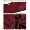 COOFANDY Mens Crew Neck Sweaters Long Sleeve Lightweight Knit Dress Pullover Sweaters(Dark Red)