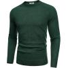 COOFANDY Mens Crew Neck Sweaters Long Sleeve Lightweight Knit Dress Pullover Sweaters(Green)