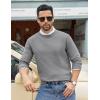 COOFANDY Mens Crew Neck Sweaters Long Sleeve Lightweight Knit Dress Pullover Sweaters(Grey)