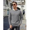 COOFANDY Mens Crew Neck Sweaters Long Sleeve Lightweight Knit Dress Pullover Sweaters(Grey)