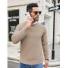 COOFANDY Mens Crew Neck Sweaters Long Sleeve Lightweight Knit Dress Pullover Sweaters(Light Coffee)