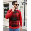 COOFANDY Men’s Crewneck Sweater Casual Dress Pullover Sweater Slim Fit Lightweight Long Sleeve Raglan Sweaters(Christmas Red & Green)