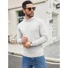 COOFANDY Men’s Crewneck Sweater Casual Dress Pullover Sweater Slim Fit Lightweight Long Sleeve Raglan Sweaters(White)