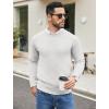 COOFANDY Men’s Crewneck Sweater Casual Dress Pullover Sweater Slim Fit Lightweight Long Sleeve Raglan Sweaters(White)